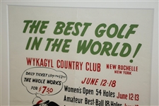 Red Cross The Best Golf in the World at Wykagyl CC Ticket Advertising Poster - New Rochelle, NY