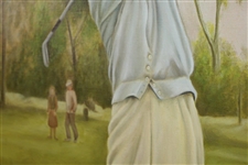 1974 Babe Didrikson Zaharias Oil On Canvas Painting Signed by Artist Betty Magner