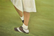 1974 Babe Didrikson Zaharias Oil On Canvas Painting Signed by Artist Betty Magner