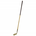 Diriduff Gold Plated Wood Shafted Putter - Stamped In Head, With Four Leaf Clover Logos