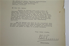 1930 Scioto Country Club Letter of Acceptance for 1931 Ryder Cup Matches Tournament