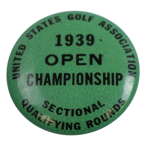 1939 US Open Sectional Qualifying Rounds Contestant Badge