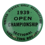 1939 US Open Sectional Qualifying Rounds Contestant Badge