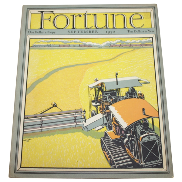 1930 Fortune Magazine w/ Bobby Jones Wins The Open Championship At St. Andrews Currier & Ives Print