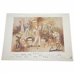 Arnold Palmer Signed Original Members of World Golf Hall of Fame Print JSA ALOA