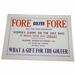 Classic Fore Golfer Broadside Advertising by Schwer Manufacturing - Detroit, Mich.
