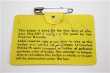 1969 Masters Tournament Series Badge #14963