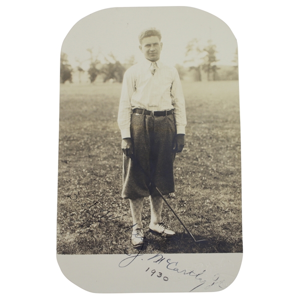 George Pietzcker Original Photo of Maurice McCarthy Jr. Dated  - 28 & 32 Walker Cup Member