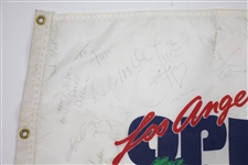 Seve Ballesteros & others Signed Classic Los Angeles Open Golf Flag JSA ALOA