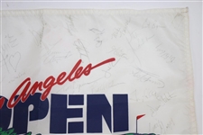 Seve Ballesteros & others Signed Classic Los Angeles Open Golf Flag JSA ALOA