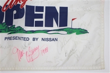 Seve Ballesteros & others Signed Classic Los Angeles Open Golf Flag JSA ALOA
