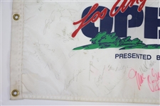 Seve Ballesteros & others Signed Classic Los Angeles Open Golf Flag JSA ALOA