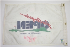 Seve Ballesteros & others Signed Classic Los Angeles Open Golf Flag JSA ALOA