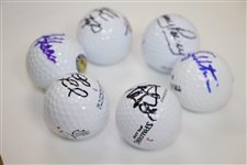 Kenny Perry, Jay Haas, Fred Funk, Brad Faxon, Steve Pate, & Rory Sabbatini Signed Golf Balls JSA ALOA