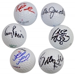 Peter Jacobsen, Tom Lehman, Fred Funk, Tom Lehman, Bobby Watkins, & Jose Coceros Signed Golf Balls JSA ALOA
