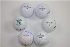 Peter Jacobsen, Tom Lehman, Fred Funk, Tom Lehman, Bobby Watkins, & Jose Coceros Signed Golf Balls JSA ALOA