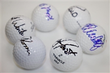 Duffy Waldorf, Jeff Maggert, Rocco Mediate, David Frost, Grant White, & Andreas Romero Signed Golf Balls JSA ALOA