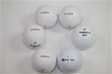 Duffy Waldorf, Jeff Maggert, Rocco Mediate, David Frost, Grant White, & Andreas Romero Signed Golf Balls JSA ALOA