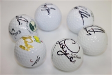 John Daly, Nick Price, Bernhard Langer, Ben Curtis, Jeff Sluman, & Larry Nelson Signed Golf Balls JSA ALOA
