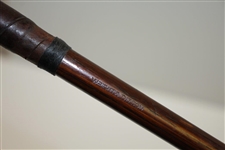 W Collins Oval Near-Center Shafted Mallet Putter with Brass Plate Face - Wright & Ditson Shaft Stamp