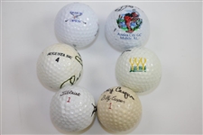 Six Masters Champions Signed Golf Balls - (Four Deceased) JSA ALOA