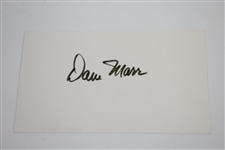 Dave Marr Signed 3x5 Card with 1965 PGA Championship Program JSA ALOA