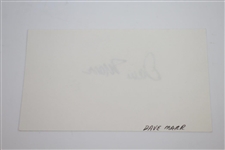 Dave Marr Signed 3x5 Card with 1965 PGA Championship Program JSA ALOA