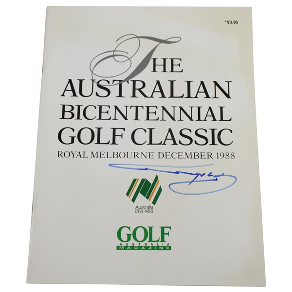 Greg Norman Signed 1988 The Australian Bicentennial Golf Classic Program JSA ALOA