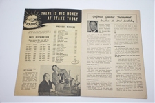 1944 & 1947 Los Angeles Open Tournament Official Programs - Ben Hogan & McSpaden Wins