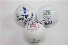 US Amateur Champs Barnes, Quinney, & Gossett Signed US Am. Logo Balls from Year JSA ALOA
