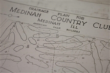 1920's Medinah Country Club Drainage Plan Photo - Wendell Miller Collection