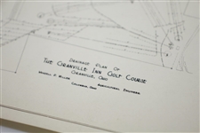 1920's The Granville Inn Golf Course of Granville, OH. Drainage Plan Photo - Wendell Miller Collection