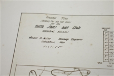 1920's North Shore Golf Club, Glenview, Il. Property Drainage Plan Photo - Wendell Miller Collection