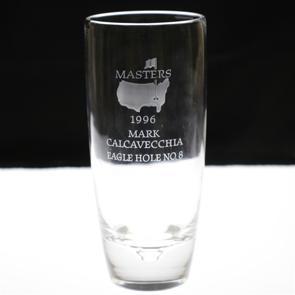 1996 Masters Awarded Eagle Hole #8 Crystal Highball Glass - Mark Calcavecchia Collection