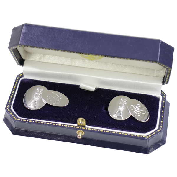 Mark Calcavecchias OPEN Champion Sterling Silver Claret Jug & MC Cufflinks in Original Box