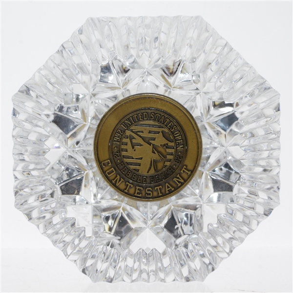 Mark Calcavecchias 1992 US Open at Pebble Beach Cut Crystal Contestant Gift - #76/156