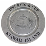 Mark Calcavecchias Personal 1991 Ryder Cup at Kiawah Island Pewter Plate