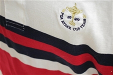 Mark Calcavecchia's 1989 Ryder Cup USA Team Issued Red/White/Blue Short Sleeve Shirt- XL