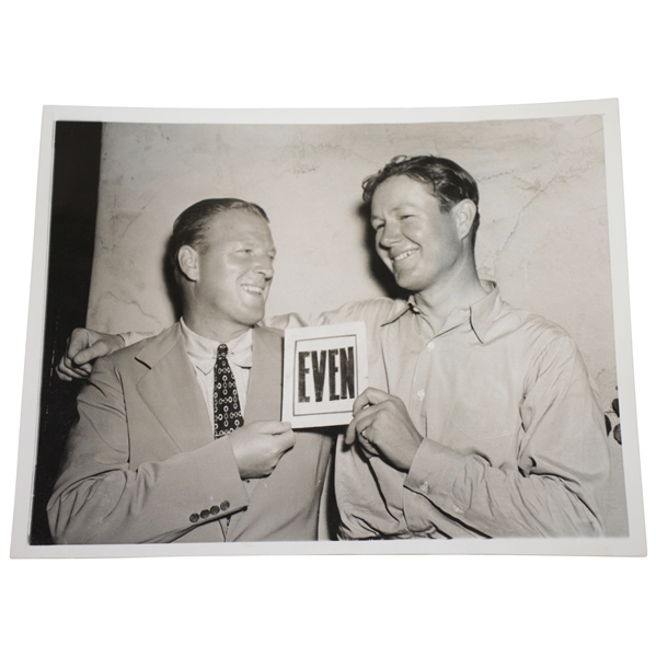 Craig Wood & Byron Nelson 6/11/1939 US Open Wire Photo - Toasting to a Tie - Playoff Next Day