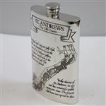 St. Andrews 'The Old Course' Pewter Flask with Course Layout - Excellent Condition with Original Funnel & Box