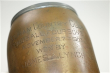 1903 Pelham Country Club Two-Ball Foursome Tankard Won by James A. Lynch - Glass Intact!