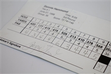 Payne Stewart Signed 1998 Western Open Tournament Used Scorecard JSA ALOA