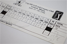Payne Stewart Signed 1998 Western Open Tournament Used Scorecard JSA ALOA