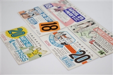 1936-1940 Colorful Golf Themed Milwaukee Railroad Tickets/Passes - Five