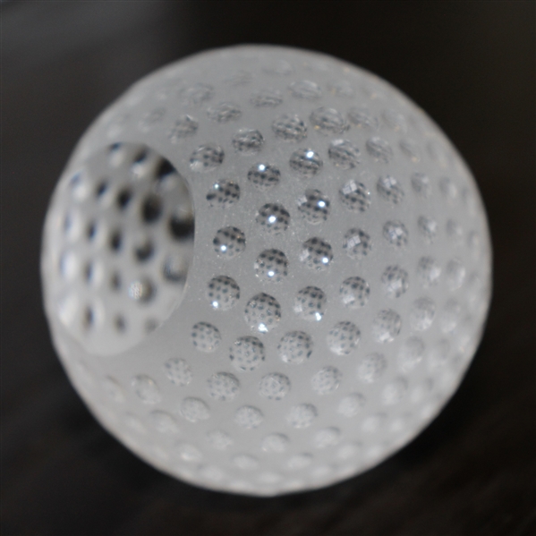 Tiffany & Co Luxury Leaded Crystal Art Glass Golf Ball Paperweight