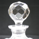 Classic Edinburgh Crystal Liquor Decanter with Etched Pre-Swing Golfer - Includes Glass Stopper