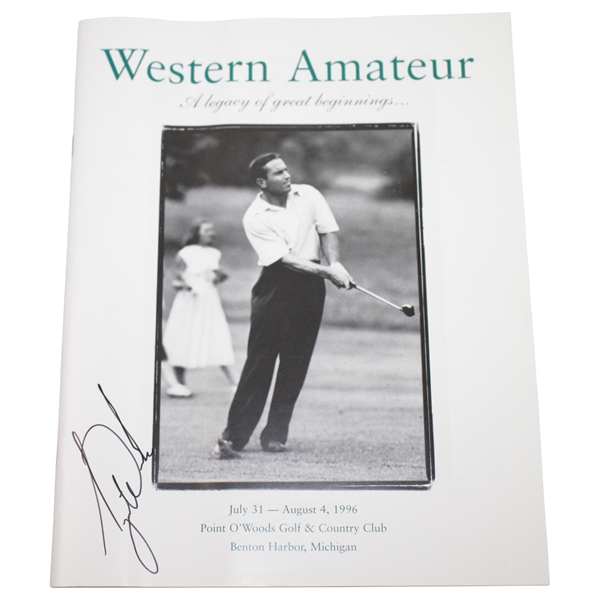 Tiger Woods Signed 1996 Western Amateur Official Program FULL JSA #BB52986