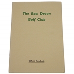 The East Devon Golf Club Official Handbook - Circa 1950 