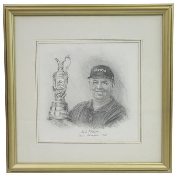 Mark OMeara OPEN Champion of 1998 Original Drawing by Artist Bill Waugh 