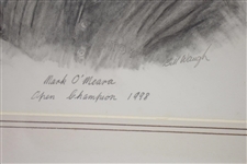 Mark O'Meara OPEN Champion of 1998 Original Drawing by Artist Bill Waugh 